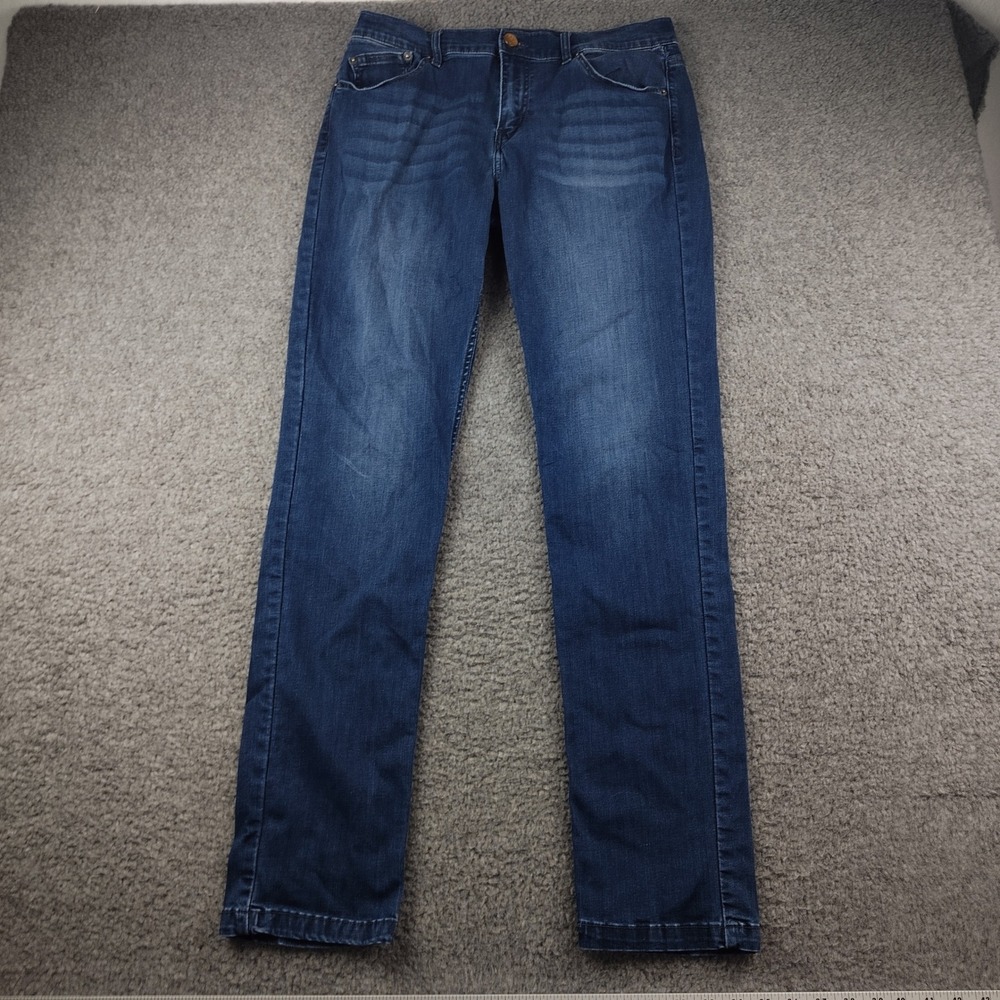 Mugsy Jeans Mens 33x32 Cotton Stretch Denim Dark Wash Straight Leg EUC